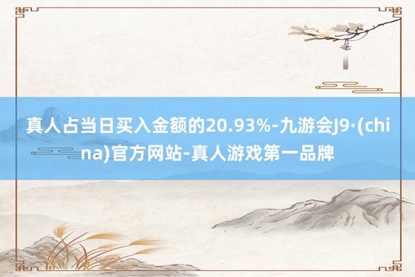 真人占当日买入金额的20.93%-九游会J9·(china)官方网站-真人游戏第一品牌