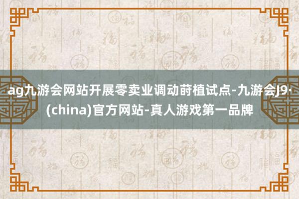 ag九游会网站开展零卖业调动莳植试点-九游会J9·(china)官方网站-真人游戏第一品牌