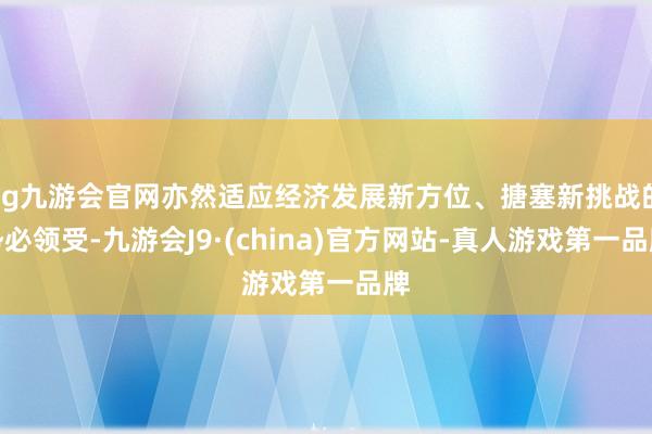 ag九游会官网亦然适应经济发展新方位、搪塞新挑战的势必领受-九游会J9·(china)官方网站-真人游戏第一品牌